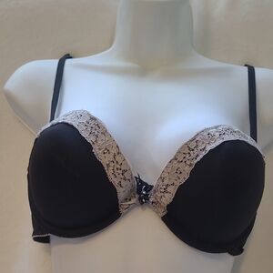La SENZA Black and Cream Lace Bra